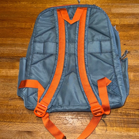 Vera Bradley Mineral Blue Orange Lightweight Troller Sleeve Grand Backpack - Picture 6 of 6